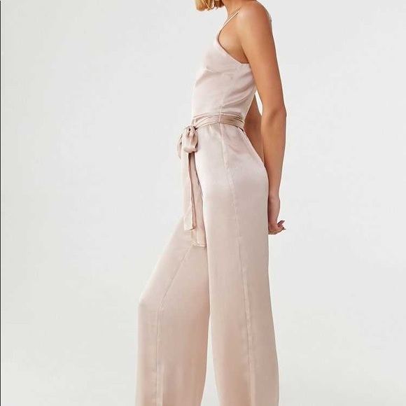 Satin Cami Wide Leg Jumpsuit - Picture 7 of 7